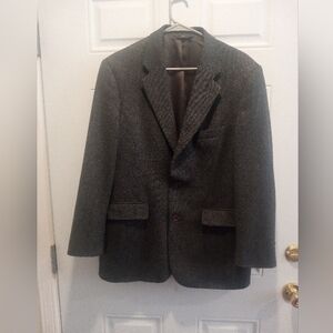 Brooks Brothers  346Charcoal Herringbone Wool Sport Coat 41R